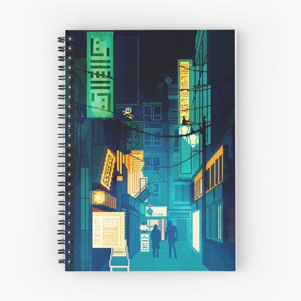 Item preview, Japan City Night Pixel Art Cyberpunk designed and sold by ricardojuchem.