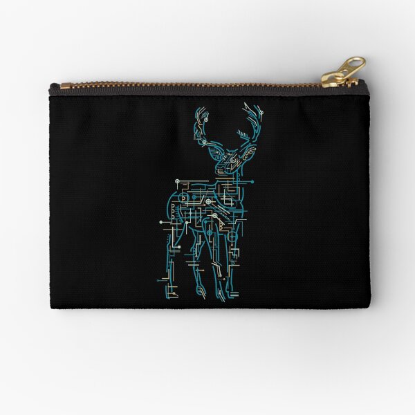 Cyber Deer Zipper Pouch