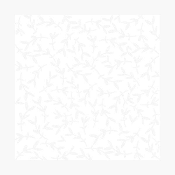 Item preview, Barely There Subtle White on White Botanical Pattern designed and sold by kierkegaard.