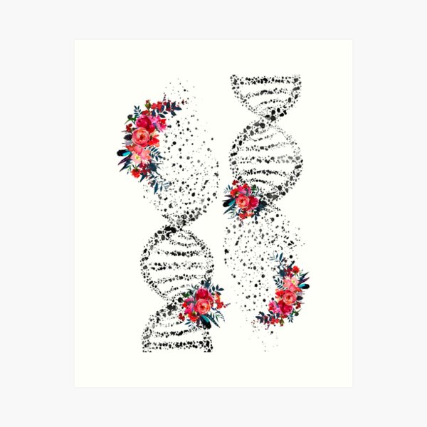 Item preview, DNA, Watercolor Art,Dna double helix genetic designed and sold by Liededrom..