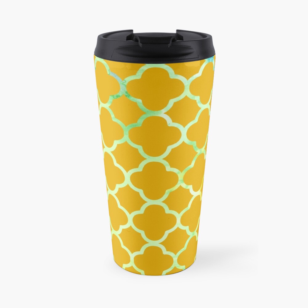 "Honey Rain" Pattern Travel Mug