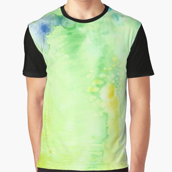 "Lime Crush" Watercolor Texture Graphic T-Shirt