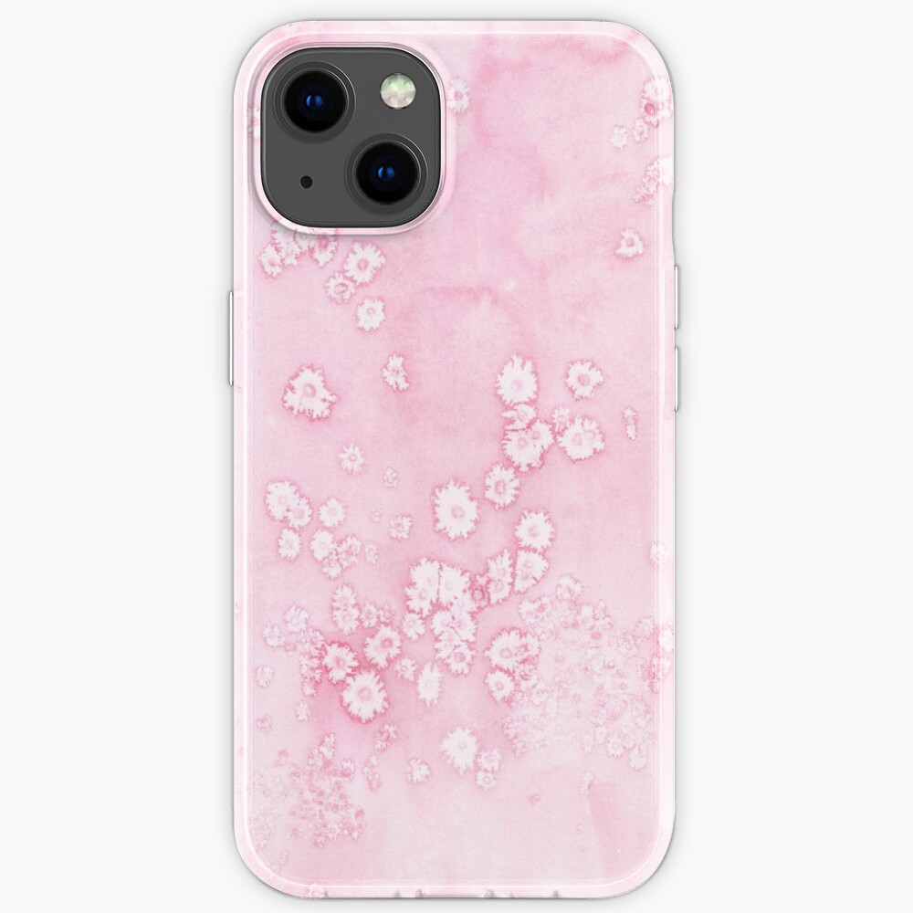 "Pink Soda" Watercolor Texture iPhone Case
