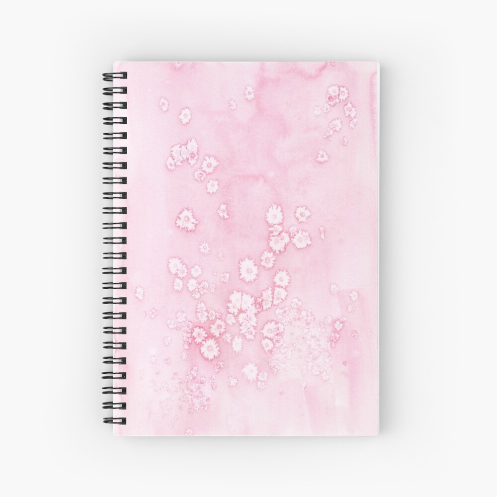 "Pink Soda" Watercolor Texture Spiral Notebook