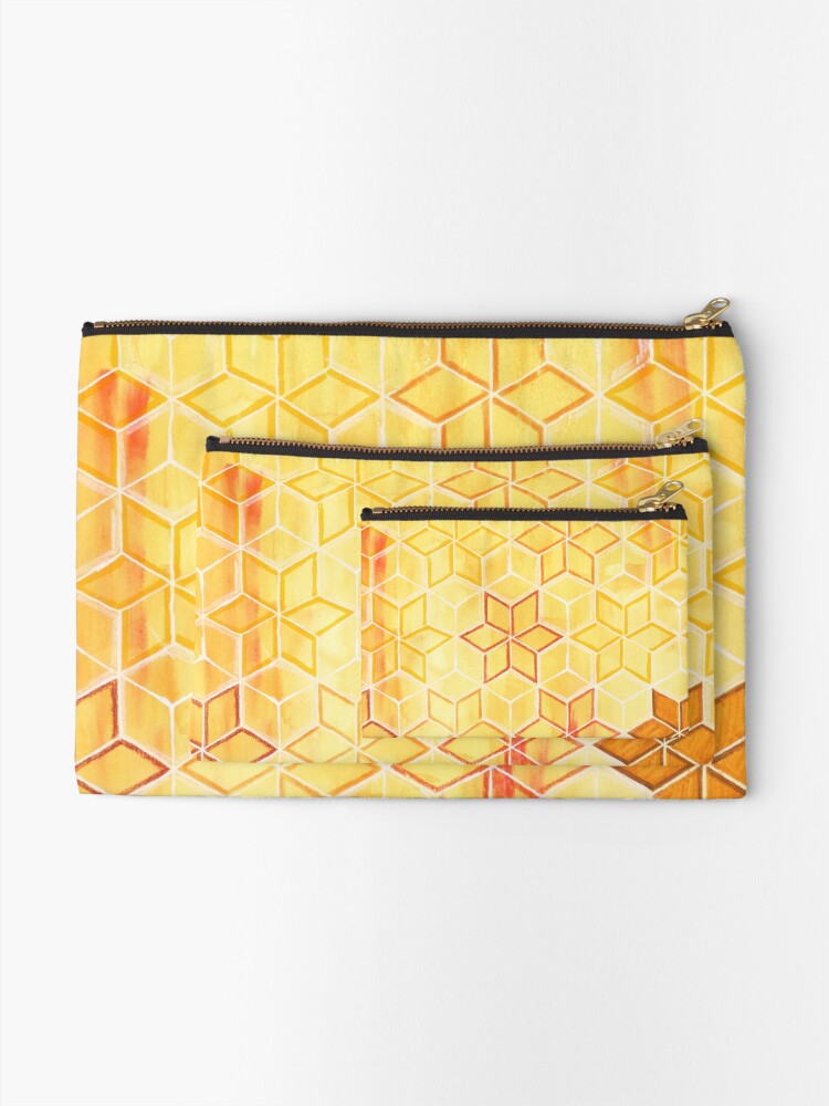 Alternate view of "Star Petal" Watercolor Pattern Zipper Pouch
