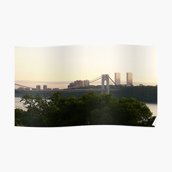 George Washington Bridge and Fort Lee area of New Jersey Poster