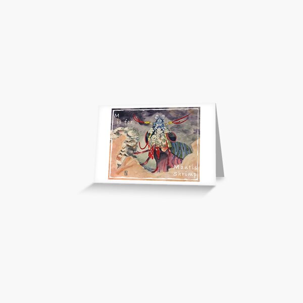 M is for Mantis Shrimp Greeting Card