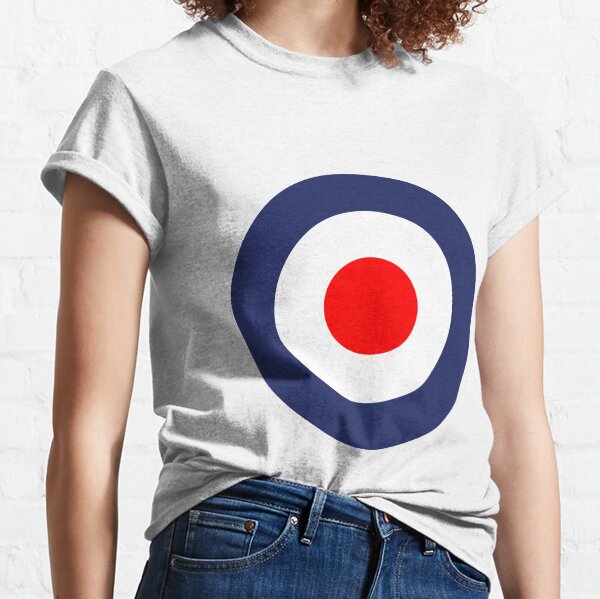 Mod Symbol Vespa Scooter Reino Unido Roundel Camiseta clásica