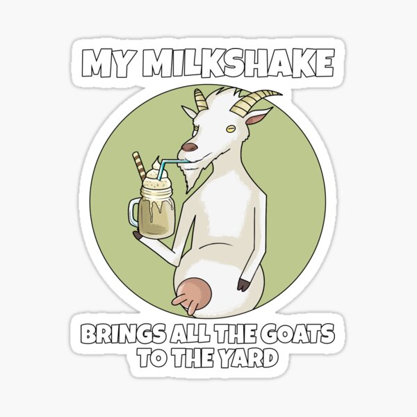 Goat Lover Milkshake Funny Goats Saying Sticker