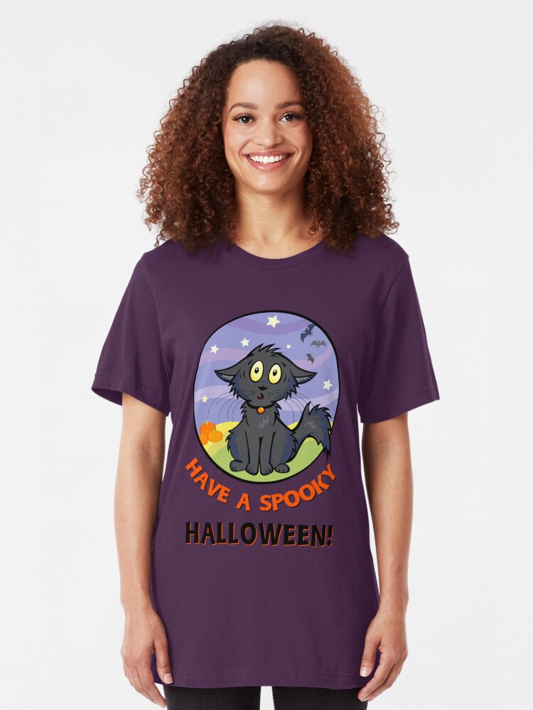 Alternate view of Scaredy Cat - Alternate T-shirt! Slim Fit T-Shirt