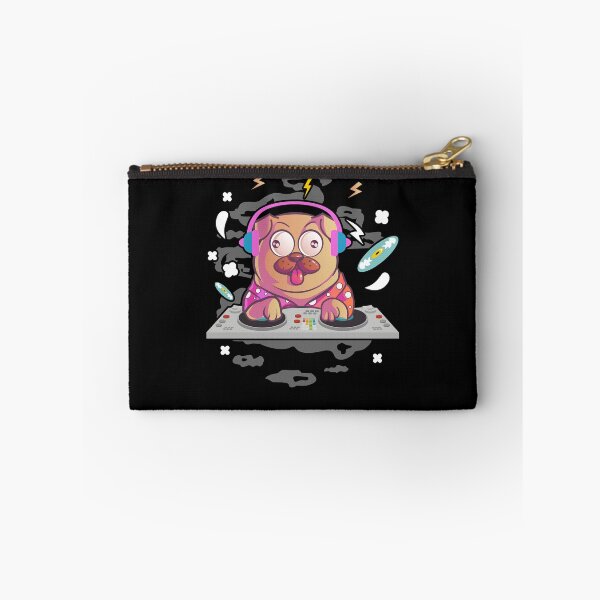 Item preview, DJ Pug Dog Hang Up Vinyl Party Festival Funny designed and sold by NixBob.