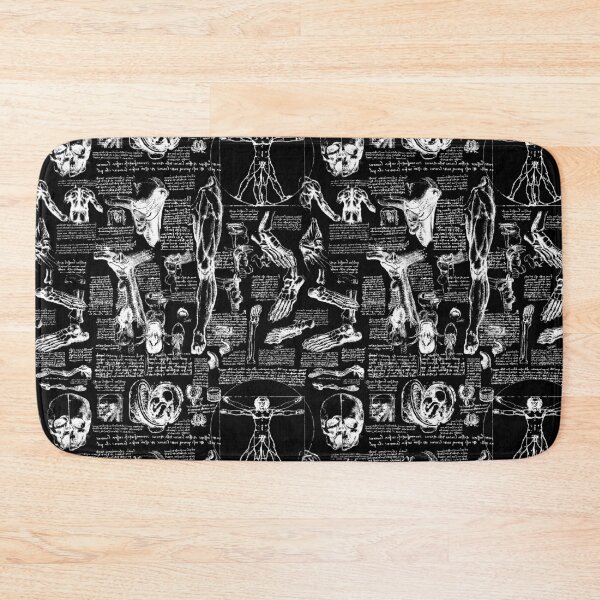 Item preview, Da Vinci's Anatomy Sketches // Black designed and sold by TLTextiles.