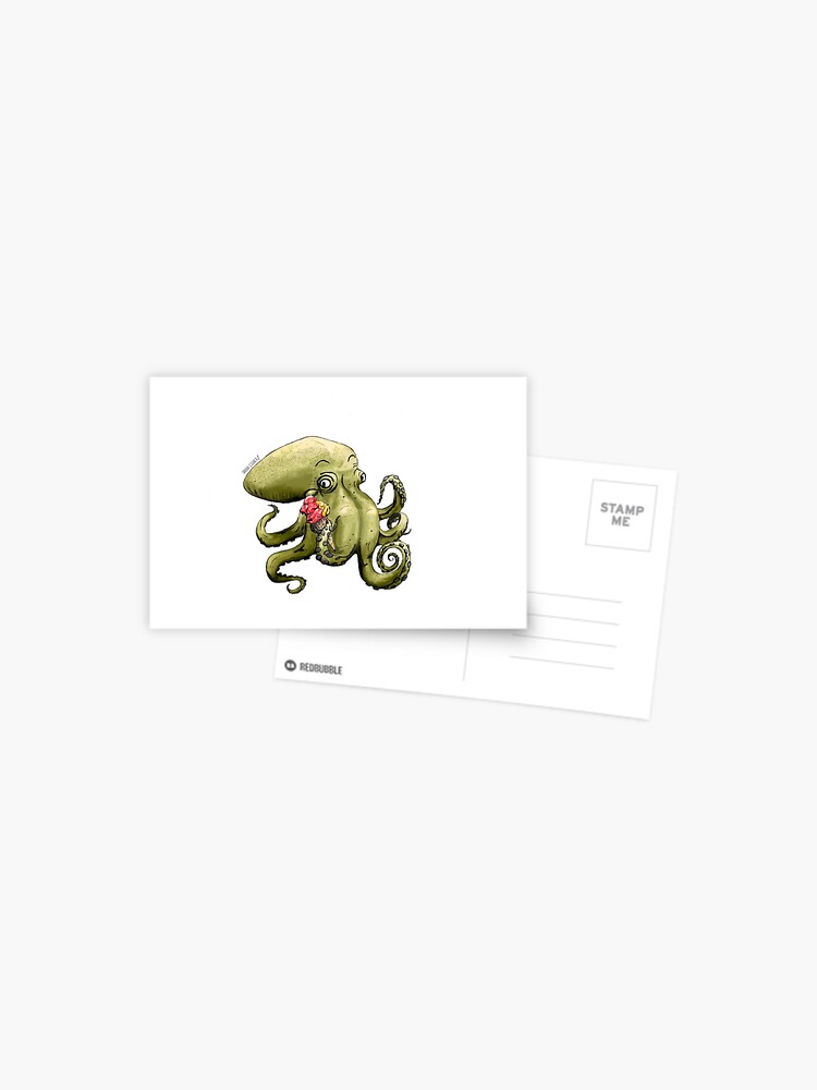 Thumbnail 1 of 2, Postcard, Summer Seafood designed and sold by SandraEichner.