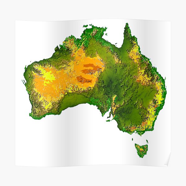 Map Of Mysterious Australia C. 1850" Poster By Daniel-Hagerman | Redbubble