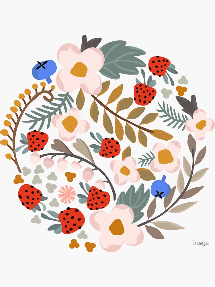 Thumbnail 3 of 3, Sticker, Wilderberries designed and sold by irtsya.