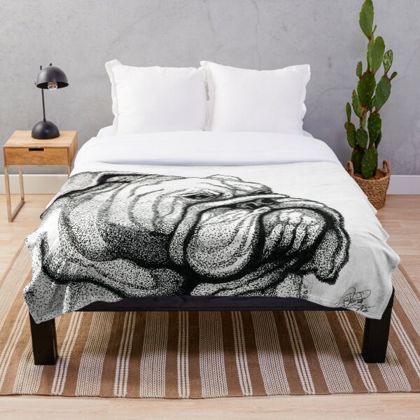 English bulldog Throw Blanket