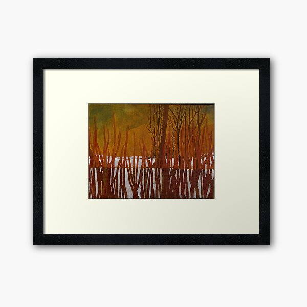 red willows in the winter Framed Art Print