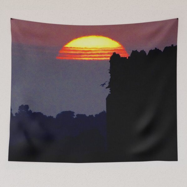 Item preview, POLLUTION SUN SETS AT EAGLE TOWER designed and sold by NICK COBURN PHILLIPS.