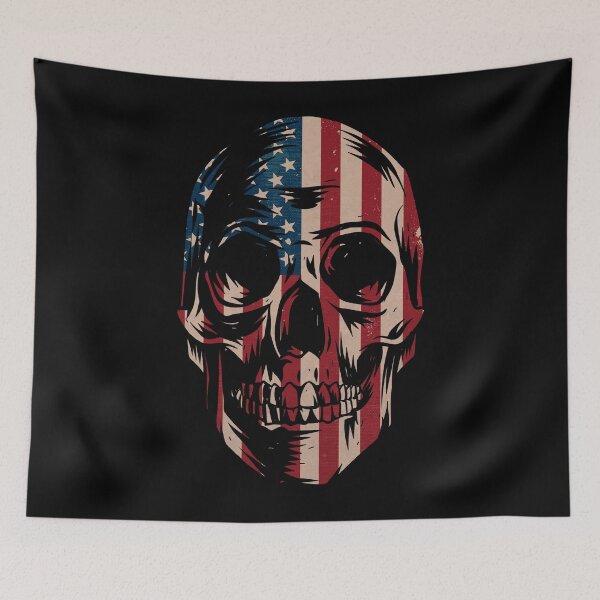 Item preview, American Flag Skull T-Shirt, Vintage Distressed Design designed and sold by PacificaPremium.
