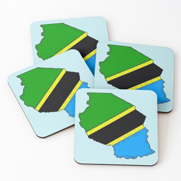 Item preview, Tanzania Map With Tanzanian Flag designed and sold by Havocgirl.