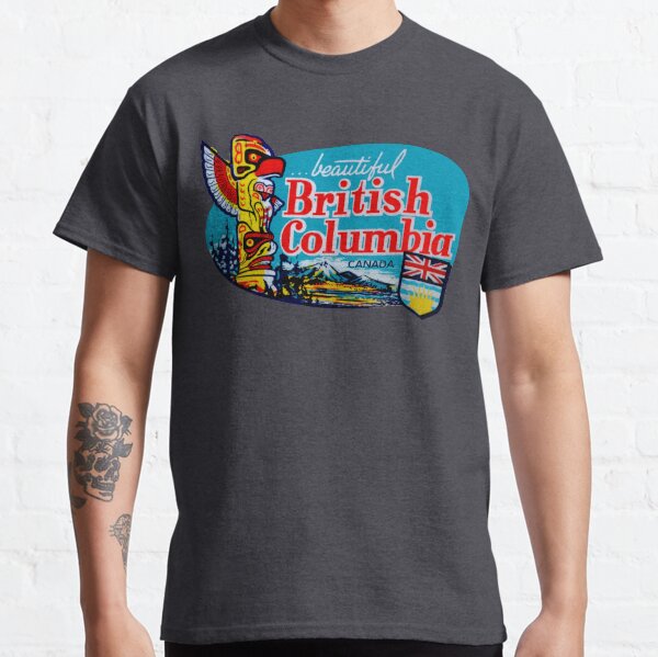 Beautiful British Columbia BC Vintage Travel Decal Classic T-Shirt