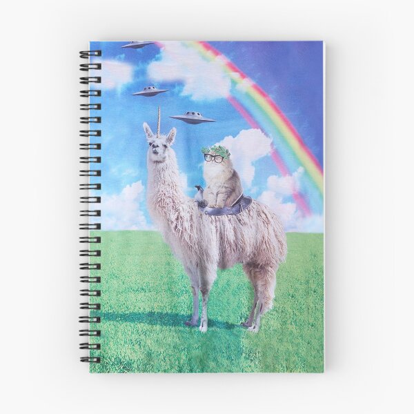 Item preview, Cat Riding Llama Unicorn Rainbow UFO designed and sold by BattleGoat.