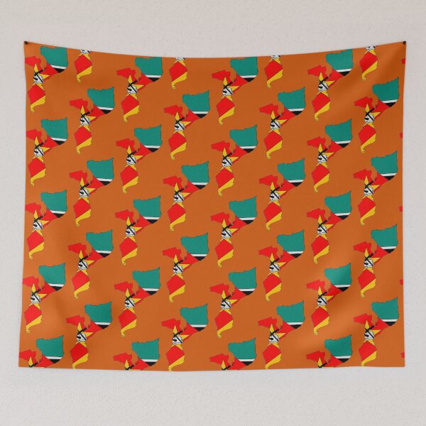 Item preview, Mozambique Map With Mozambican Flag designed and sold by Havocgirl.
