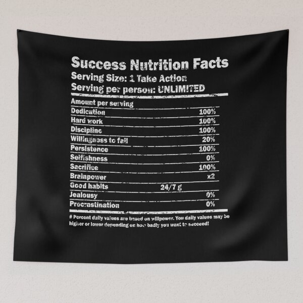 Item preview, Success Nutrition Facts |Entrepreneur|Motivation|Inspiration|Self Made| designed and sold by BiagioDeFranco.