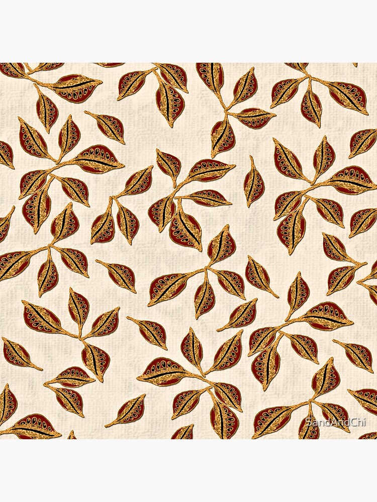 Golden Seed Pods Print by SandAndChi