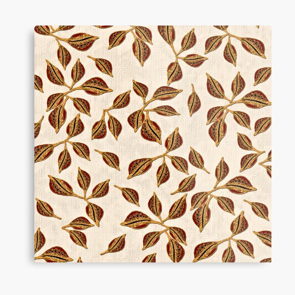 Golden Seed Pods Print Metal Print