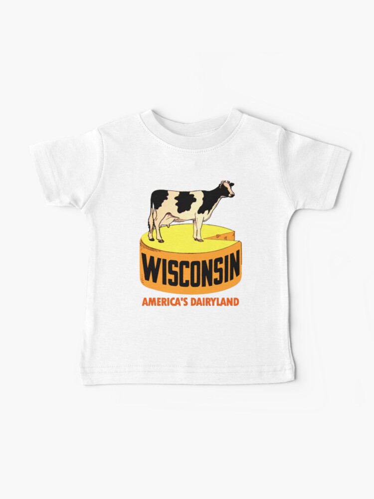 Thumbnail 1 of 2, Baby T-Shirt, Wisconsin State Vintage Travel Decal designed and sold by hilda74.
