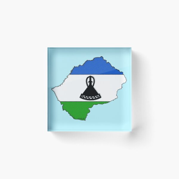 Item preview, Lesotho Map With Flag of Lesotho designed and sold by Havocgirl.