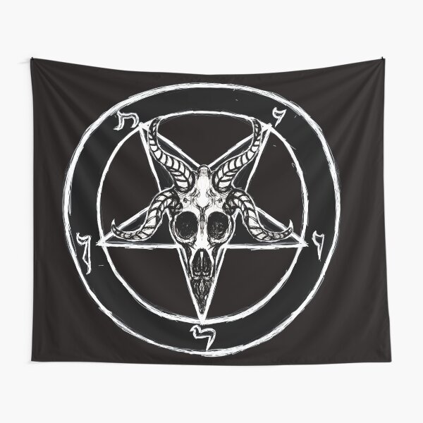 Baphomet Pentagram Tapestry