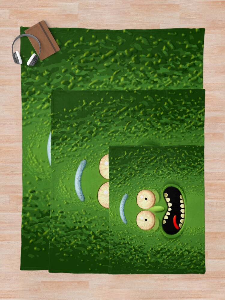 Alternate view of The Incredible Pickle Rick Throw Blanket