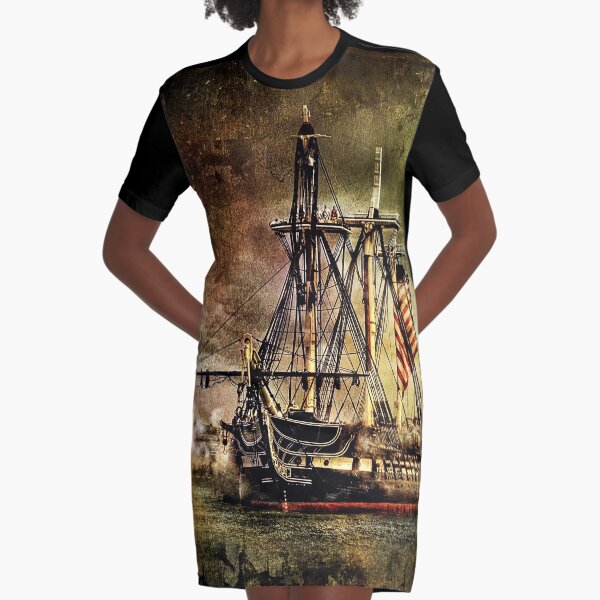 USS Constitution Graphic T-Shirt Dress