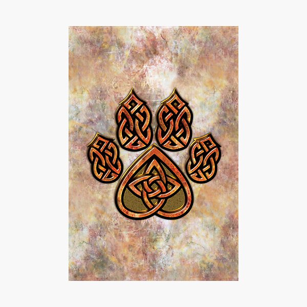 Celtic Knot Pawprint - Prints and Cards Photographic Print
