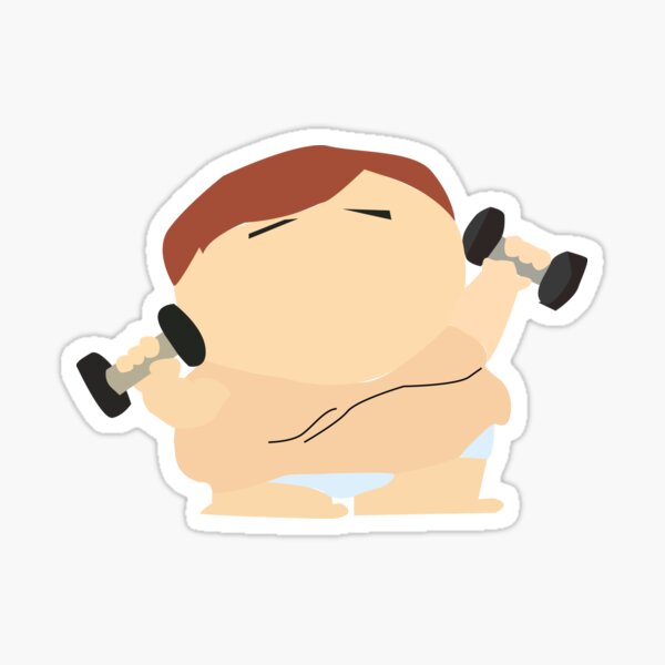 Eric Cartman Working Out | South Park Sticker