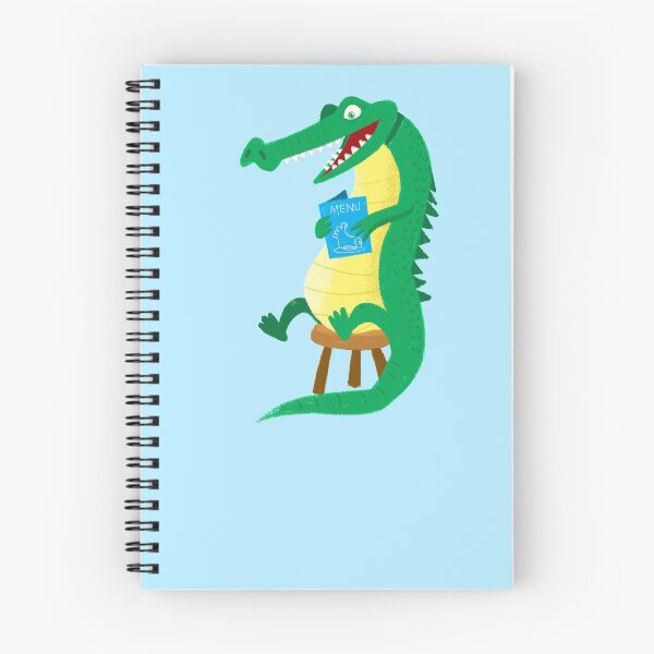 Item preview, Crocodile reading a Menu (with a human foot!) designed and sold by jasmineberry.