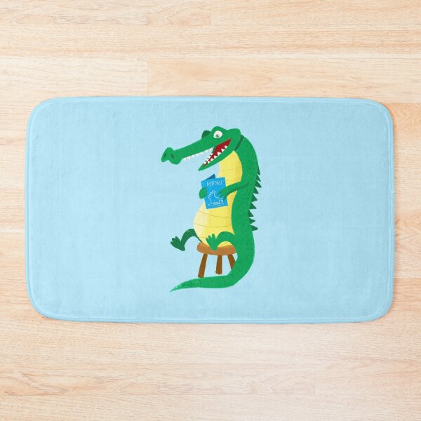 Item preview, Crocodile reading a Menu (with a human foot!) designed and sold by jasmineberry.