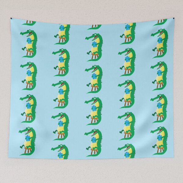 Item preview, Crocodile reading a Menu (with a human foot!) designed and sold by jasmineberry.