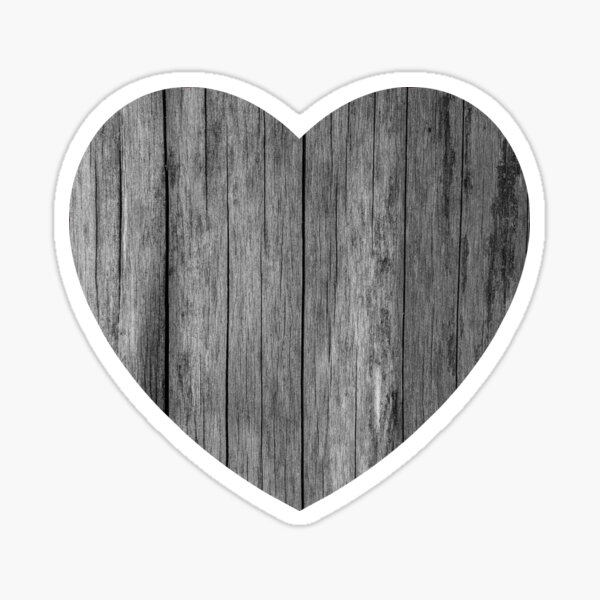 "Wooden heart" Sticker for Sale by JonasandJ Redbubble