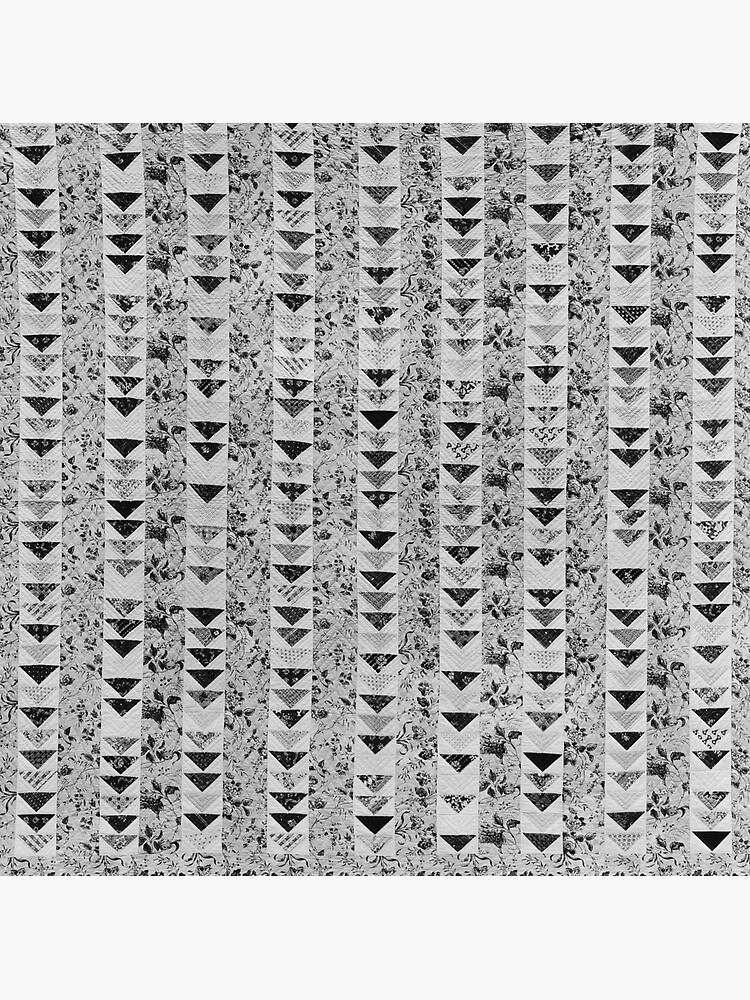 "Abstract Optical Art, Black and White Contrast Quilt Pattern