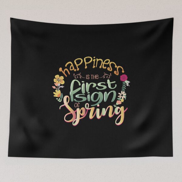 Item preview, Happiness Is The First Sign Of Spring Blooming Flowers Design designed and sold by woodsgoodsco.