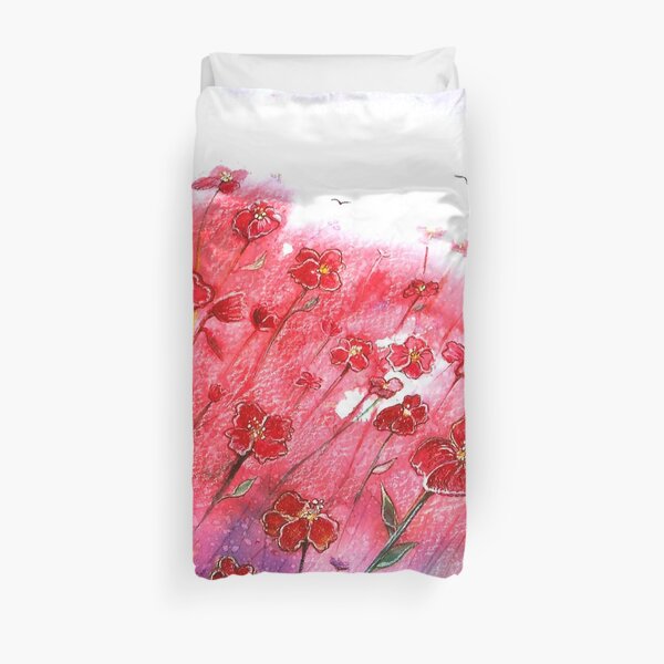 Dancing Poppies Duvet Cover