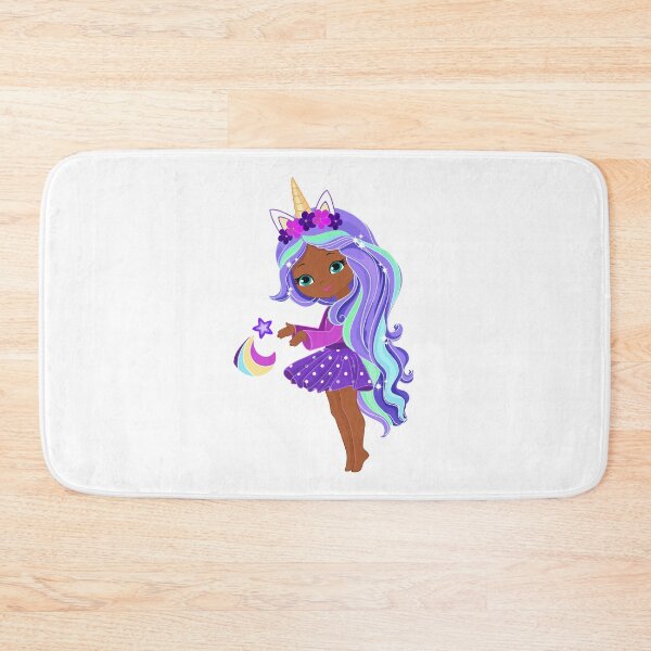 Item preview, Unicorn Girl Purple Black designed and sold by apurpleunicorn.