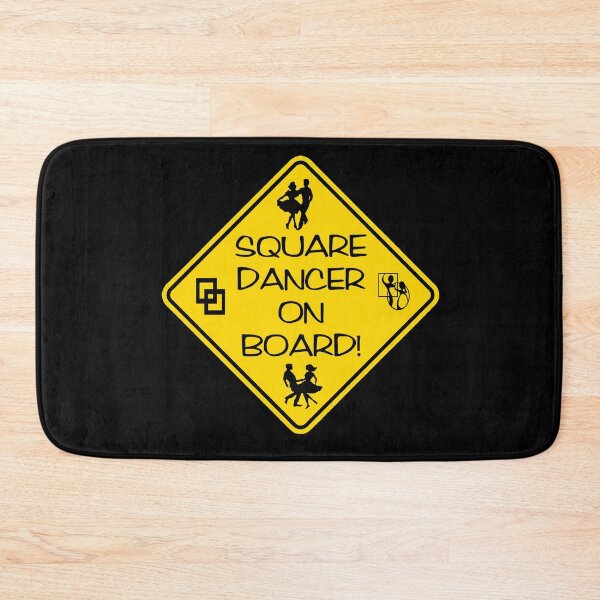 Item preview, SQD On Board BLK designed and sold by Square Dancing Gifts & Merchandise.