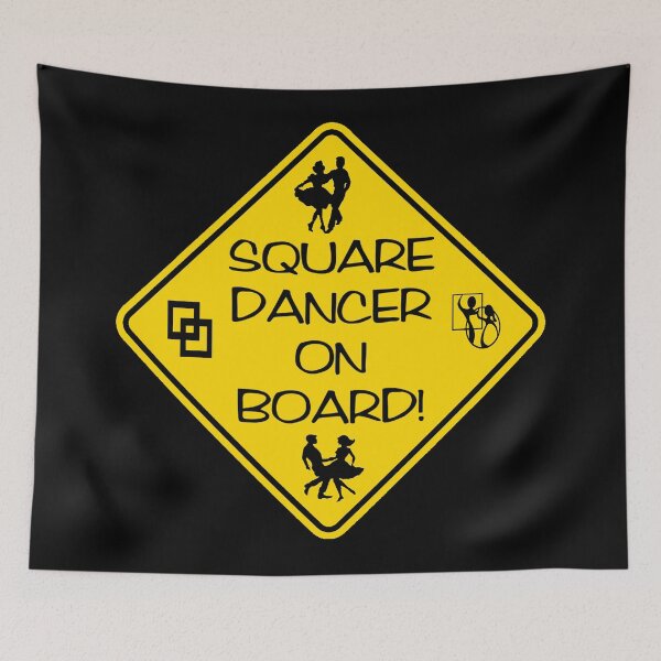 Item preview, SQD On Board BLK designed and sold by Square Dancing Gifts & Merchandise.