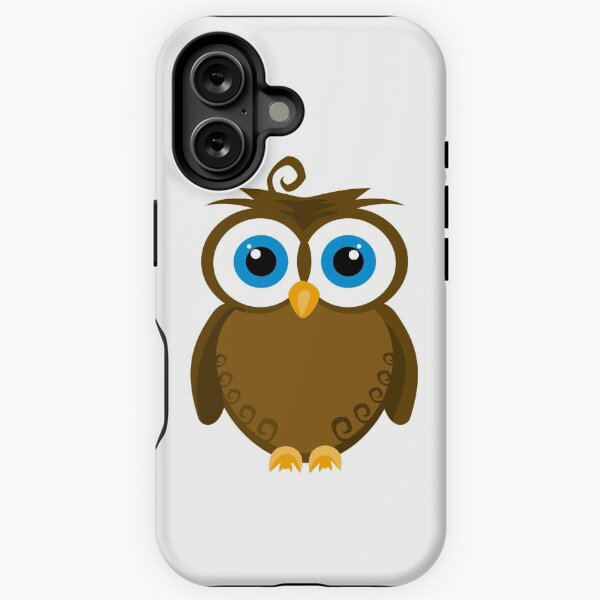 Vista previa del artículo con la obra «Búho de ojos grandes marrón», diseñado y vendido por Cute and Funny Animal Art Designs.