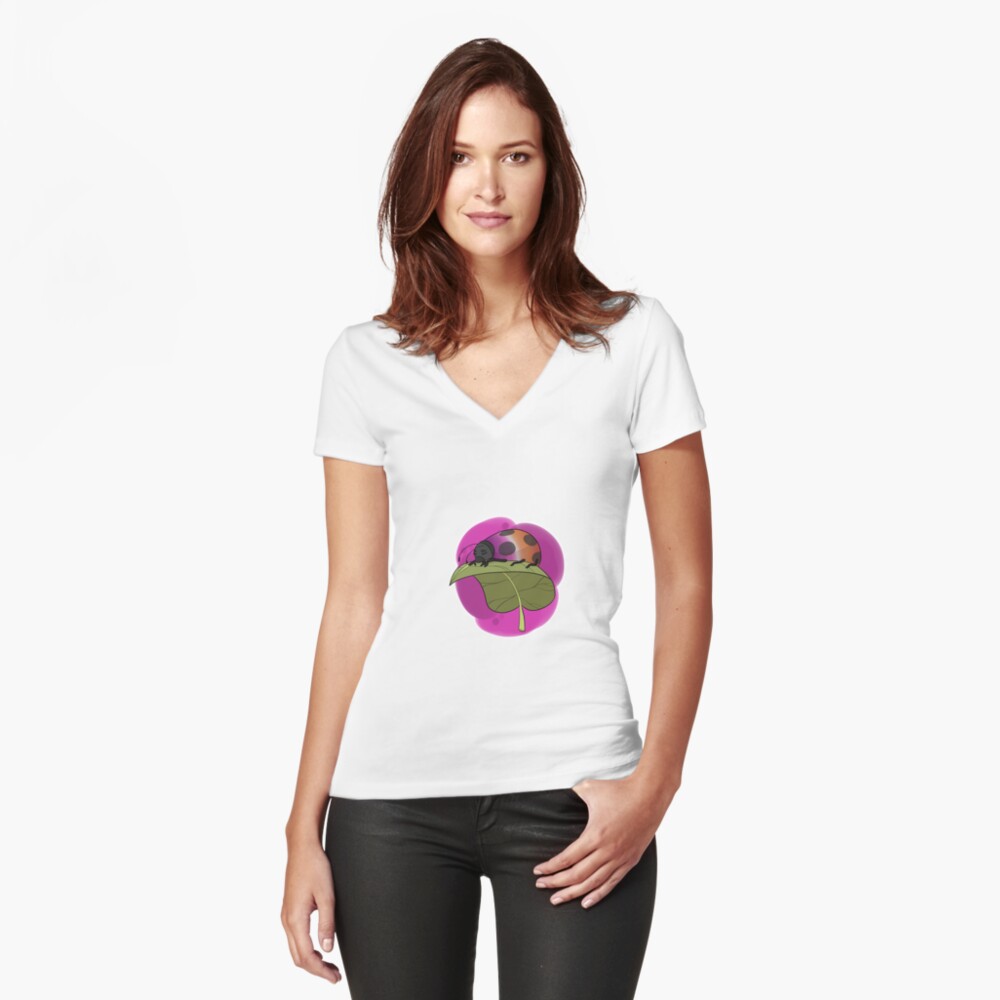 Item preview, Fitted V-Neck T-Shirt designed and sold by infernalnyx.