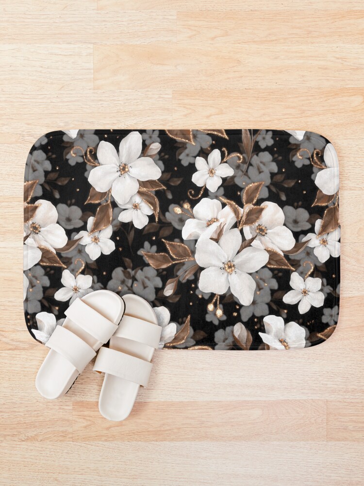 Vista alternativa de Alfombra de baño Flores de manzana